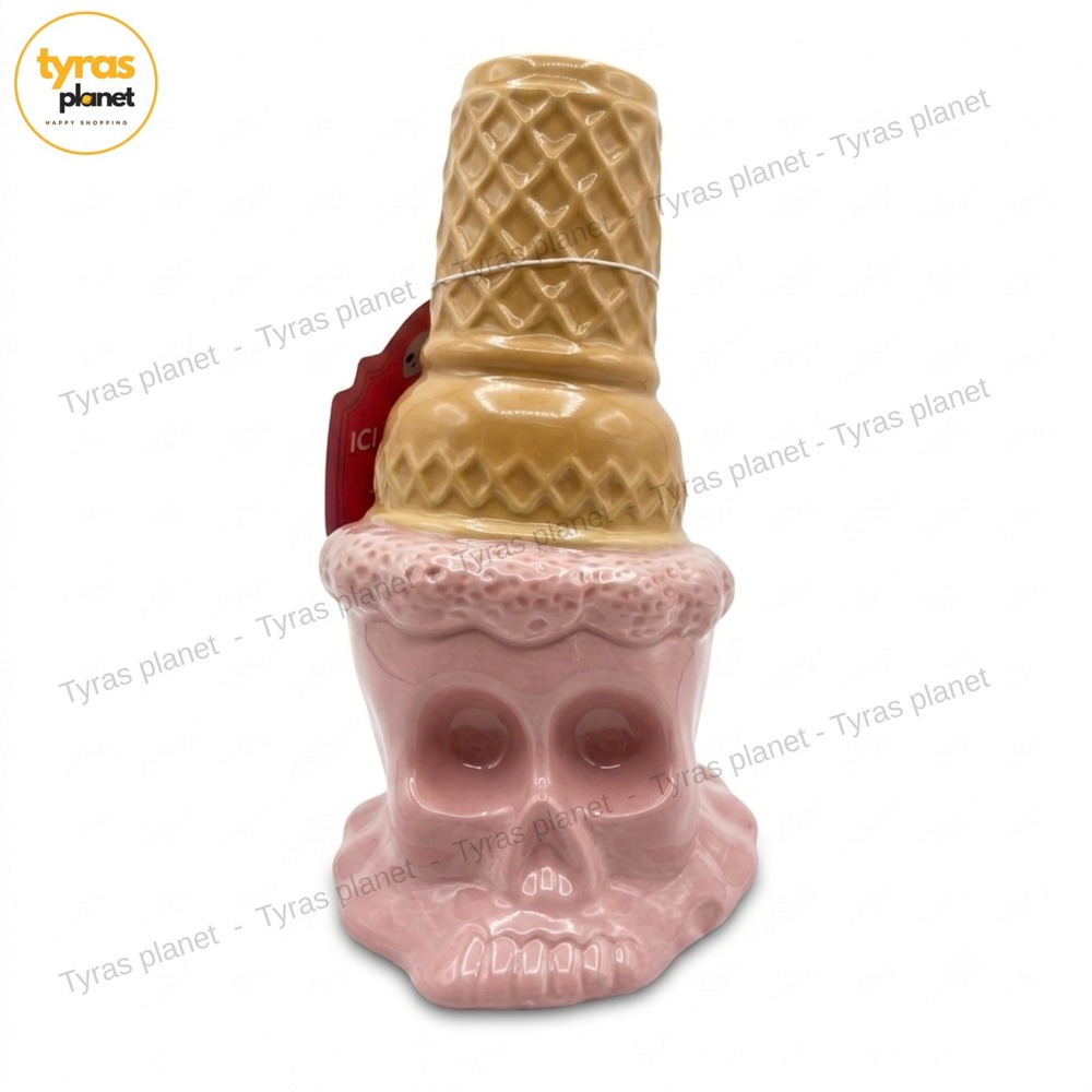 Melting Ice Cream Cone Skull – Summerween Decor That's Deliciously Creepy